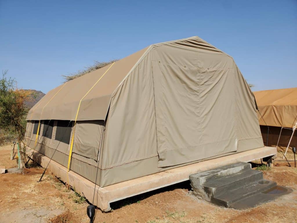 EcoConcrete Beam and Block System for Tent Decks at Masai Mara National Reserve
